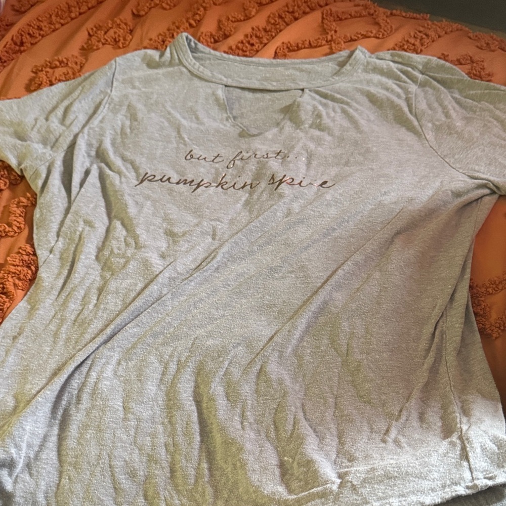 Lane Bryant Light Gray Short Sleeve Tee